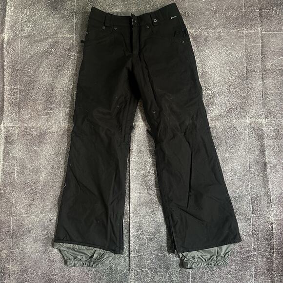 Womens Burton Dryride Fly Black Gray Lined Snowboard Winter Ski Snow Pants Sz XS - Picture 1 of 5